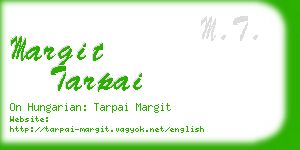 margit tarpai business card